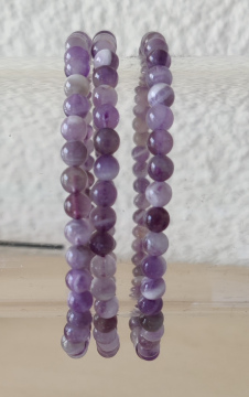 Armband Amethyst/Quarz 4 mm