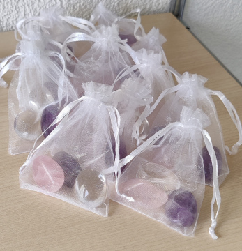 Set Steine Rosenquarz/Bergkristall/Amethyst